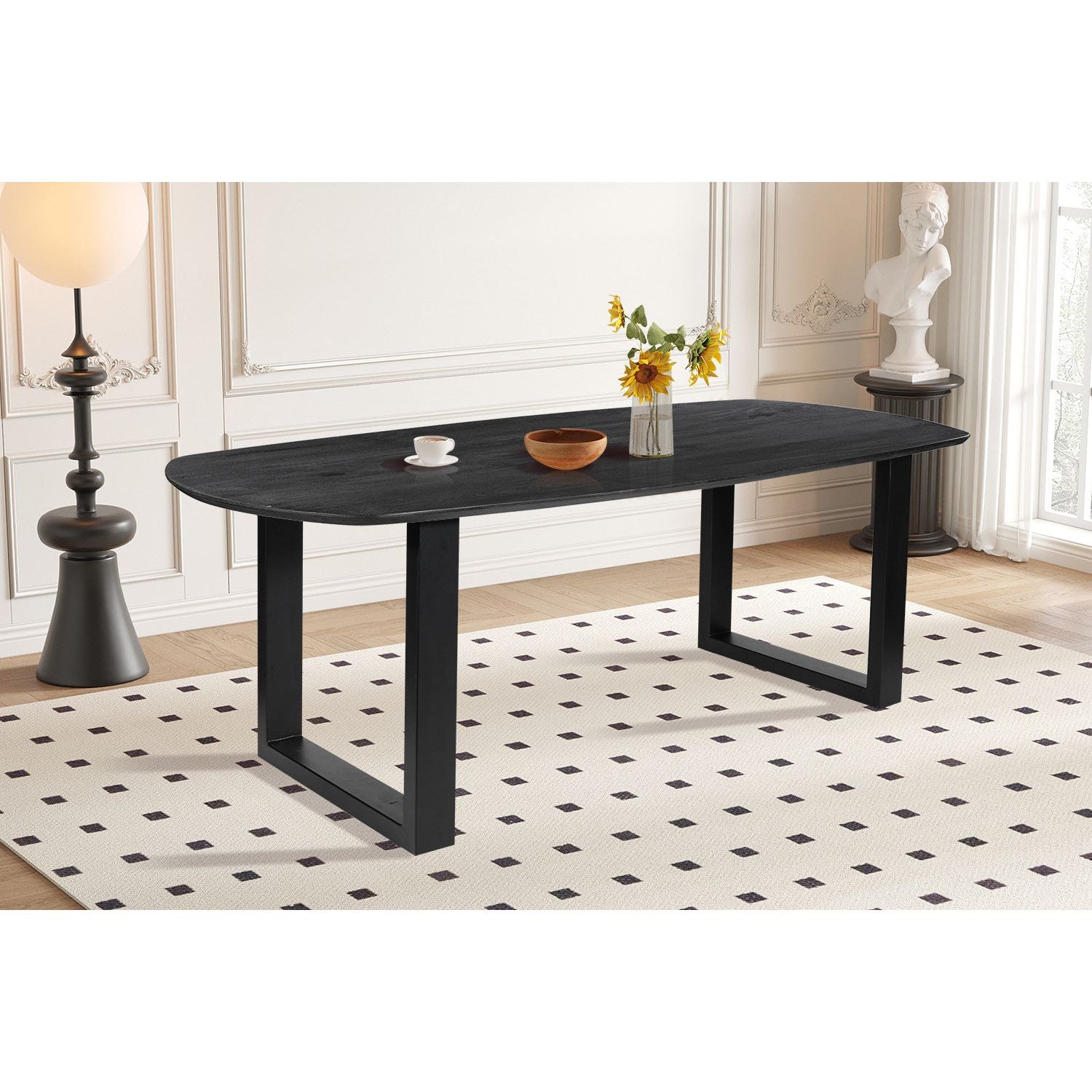 Eettafel Tommy 220CM - Zwart - OUTLET