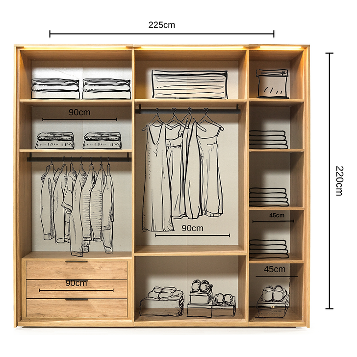 Kleerkast Milano AS 5-deur