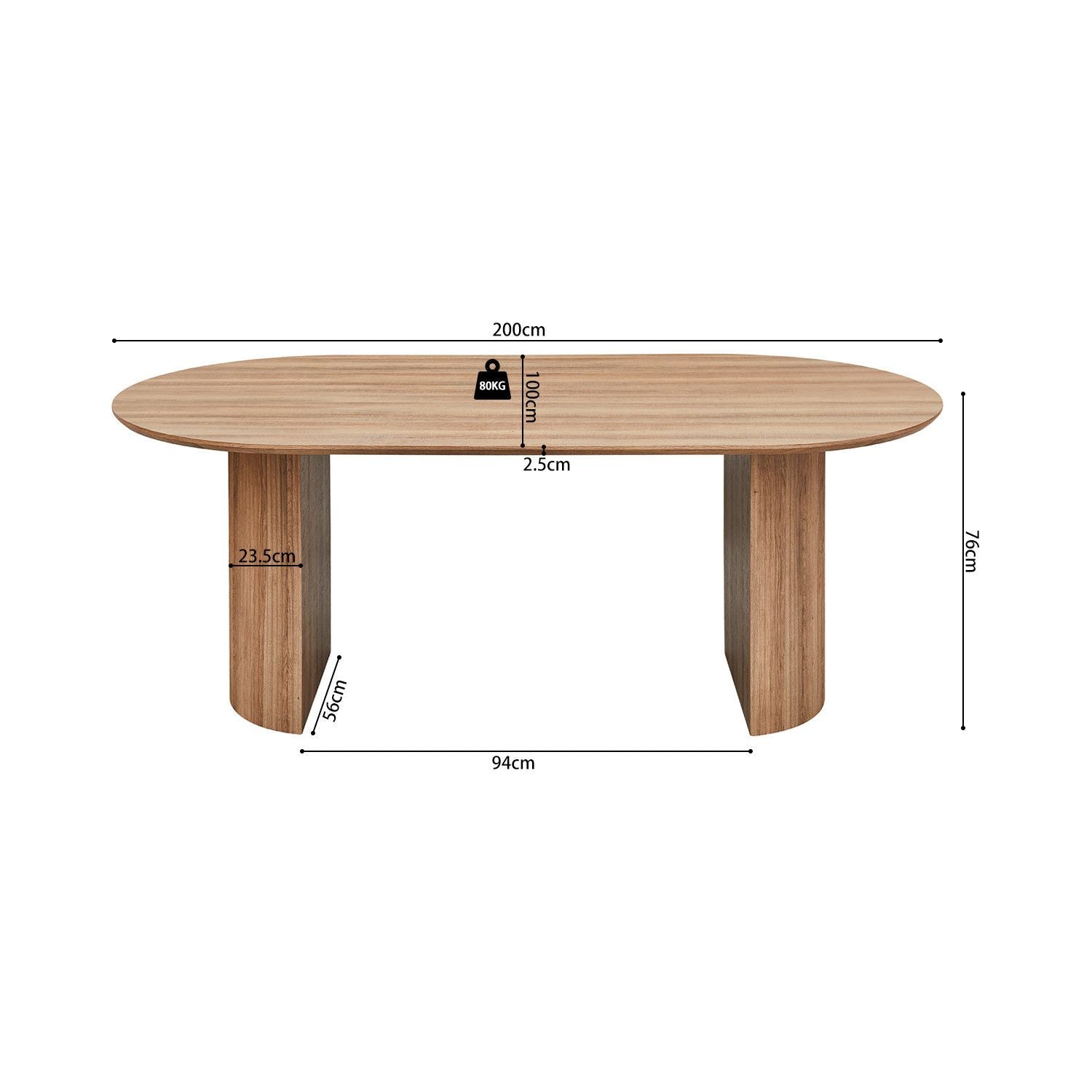 Eettafel Lagos 220CM - DE - OUTLET