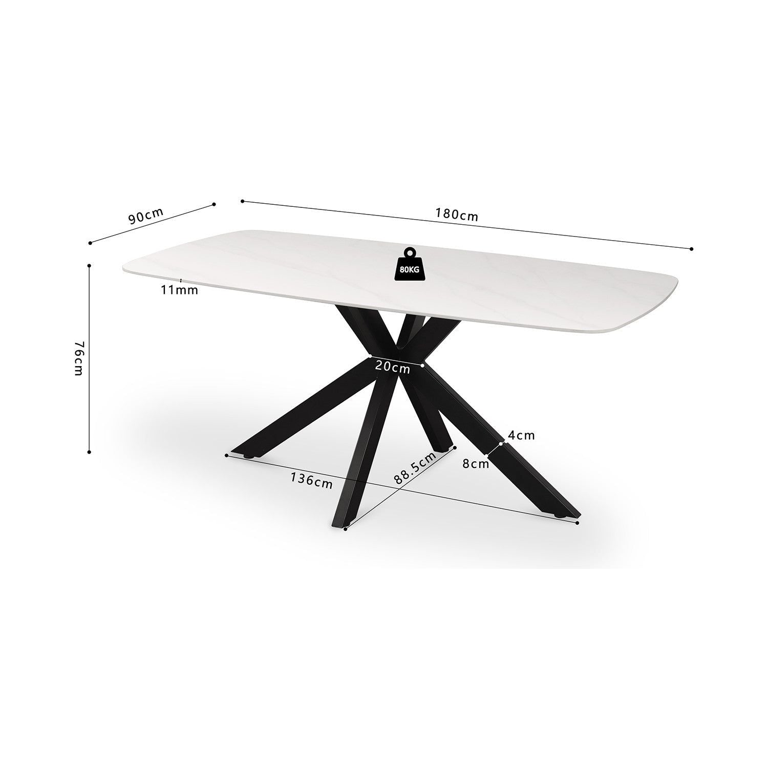 Eettafel Apollo - Wit