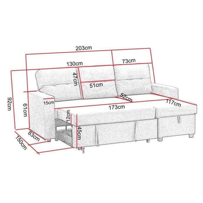 Hoeksalon Klaine-bed