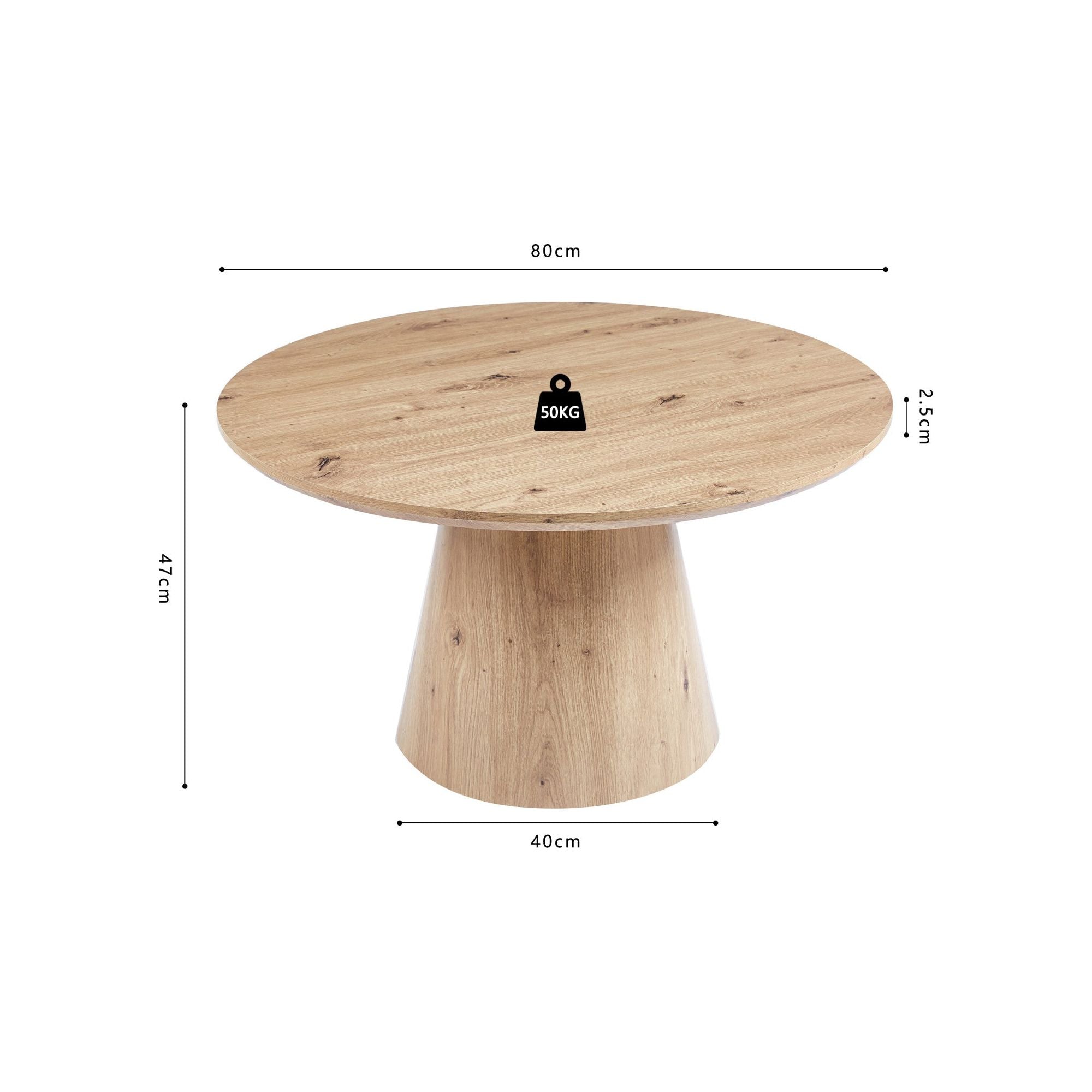 Salontafel Lukas 80CM - OUTLET