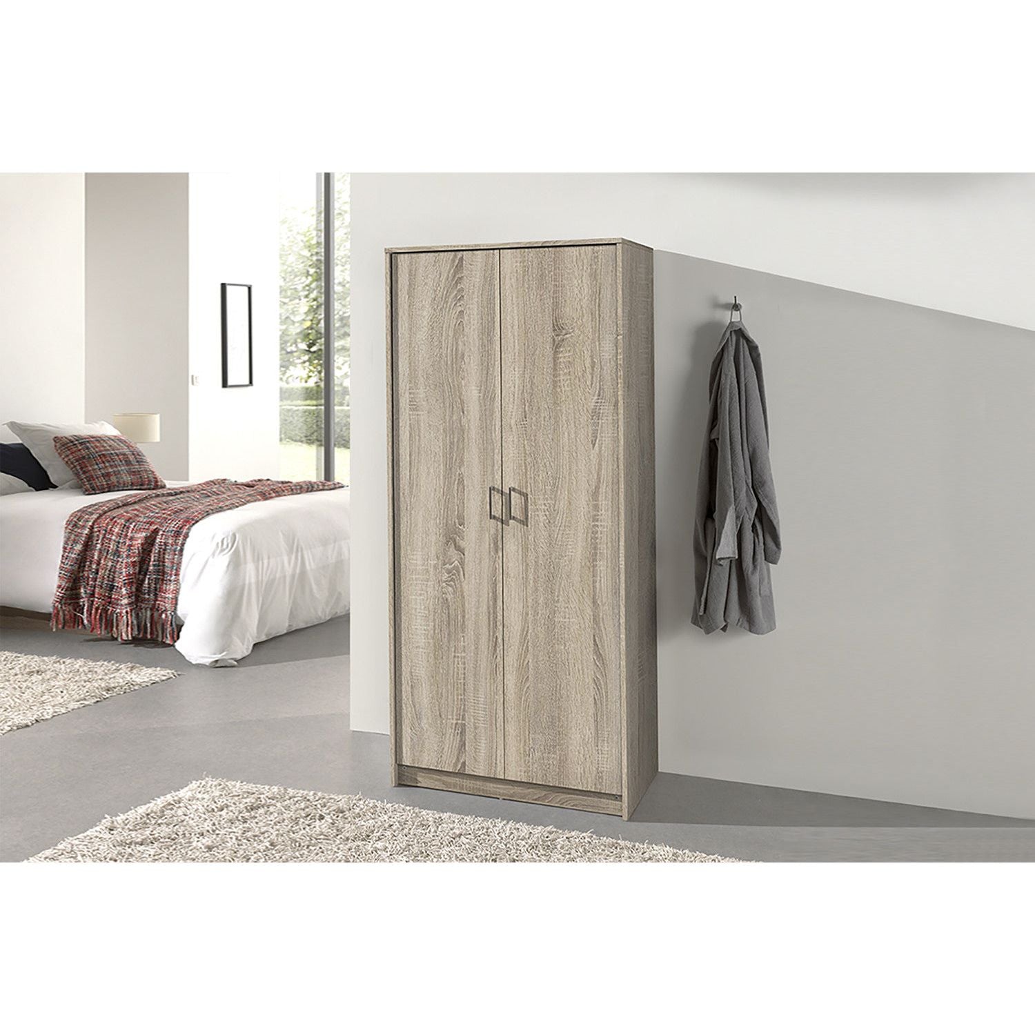 Kleerkast Ray 2-deur 80cm