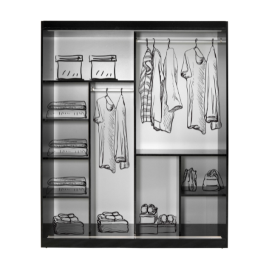 Schuifdeurkast Heras 160cm