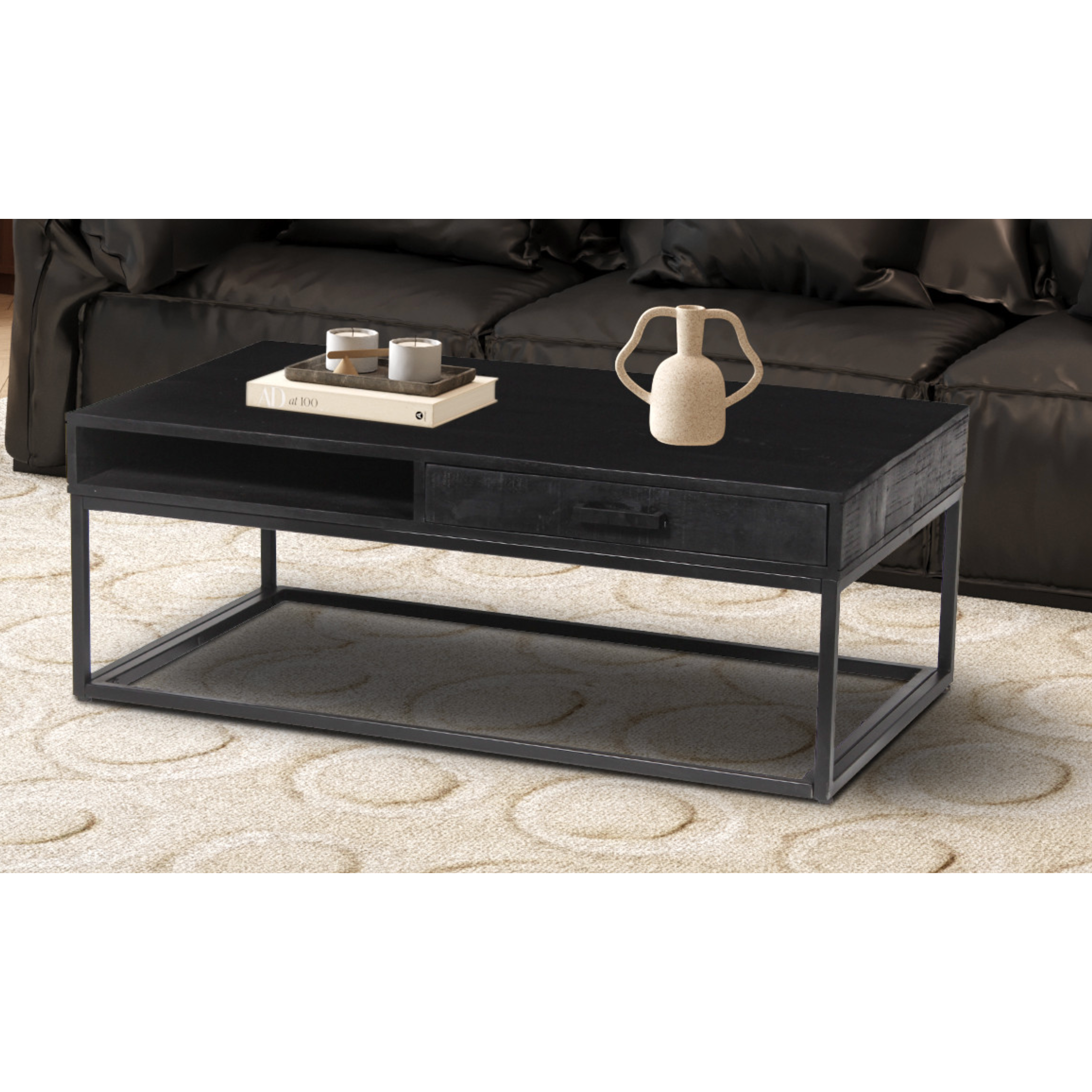 Salontafel Madeira-Lade - Zwart