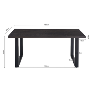 Eettafel Alexander - Donkerbruin