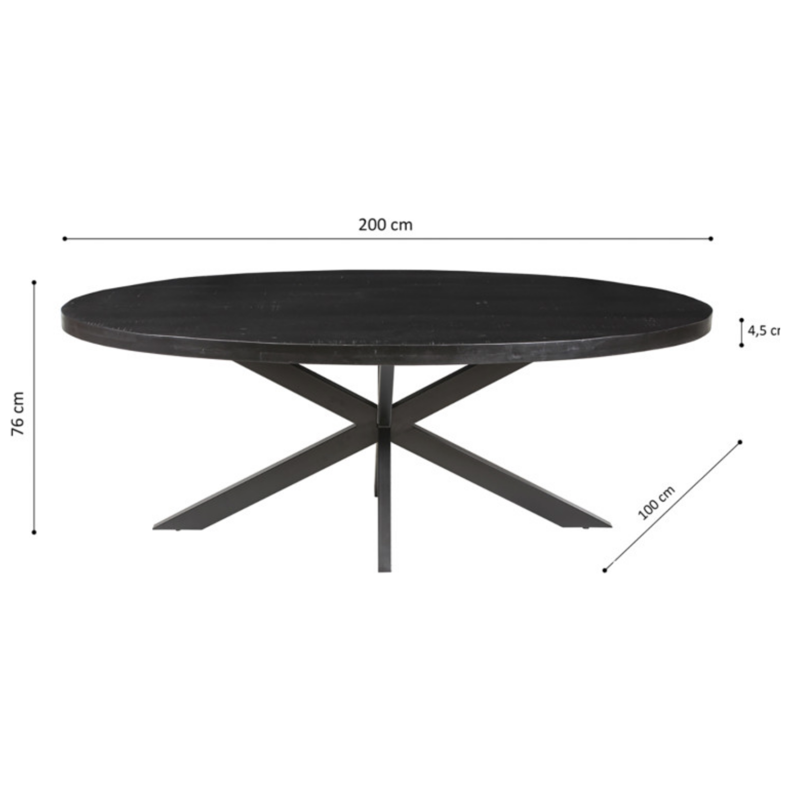 Eettafel Alexa - Zwart