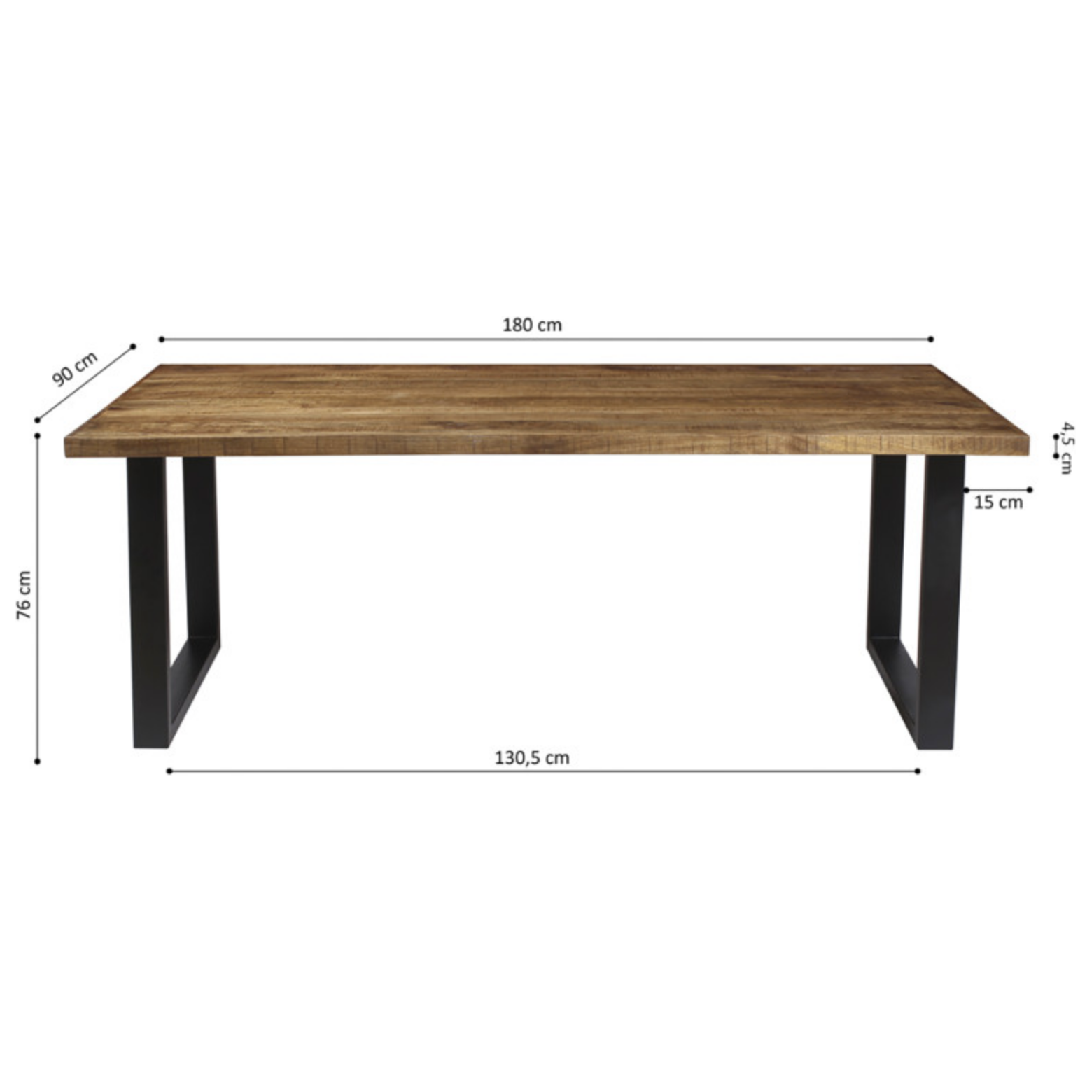 Eettafel Nicola 200CM - Mango - OUTLET