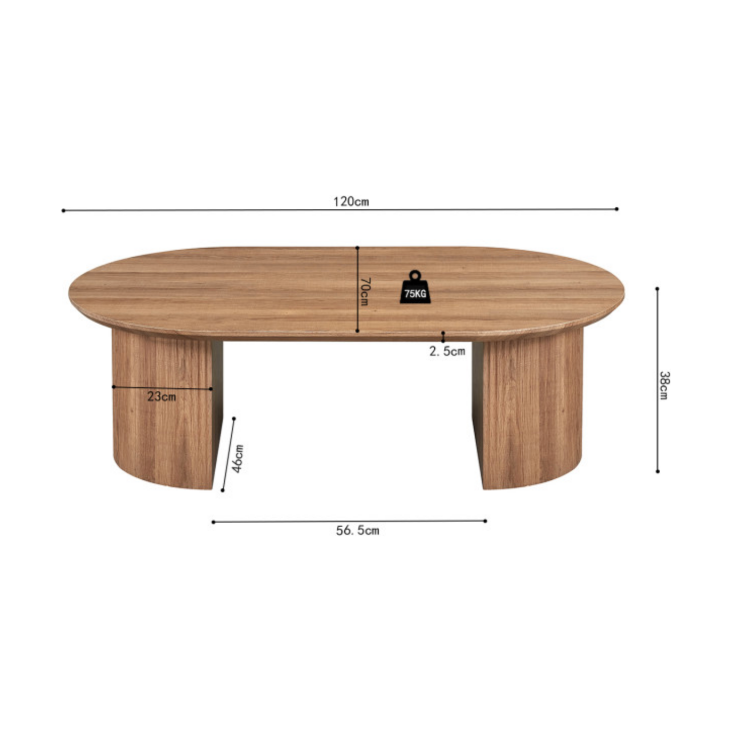 Salontafel Lagos 120 D