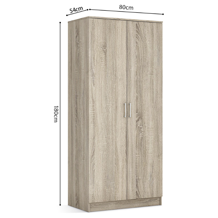 Kleerkast Ray 2-deur 80cm