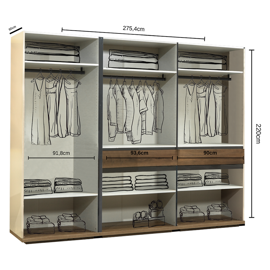 Kleerkast Arsena 6-deur