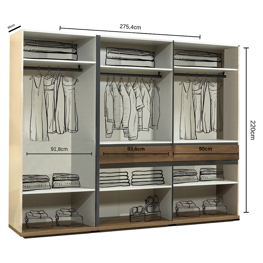 Kleerkast Arsen 6-deur