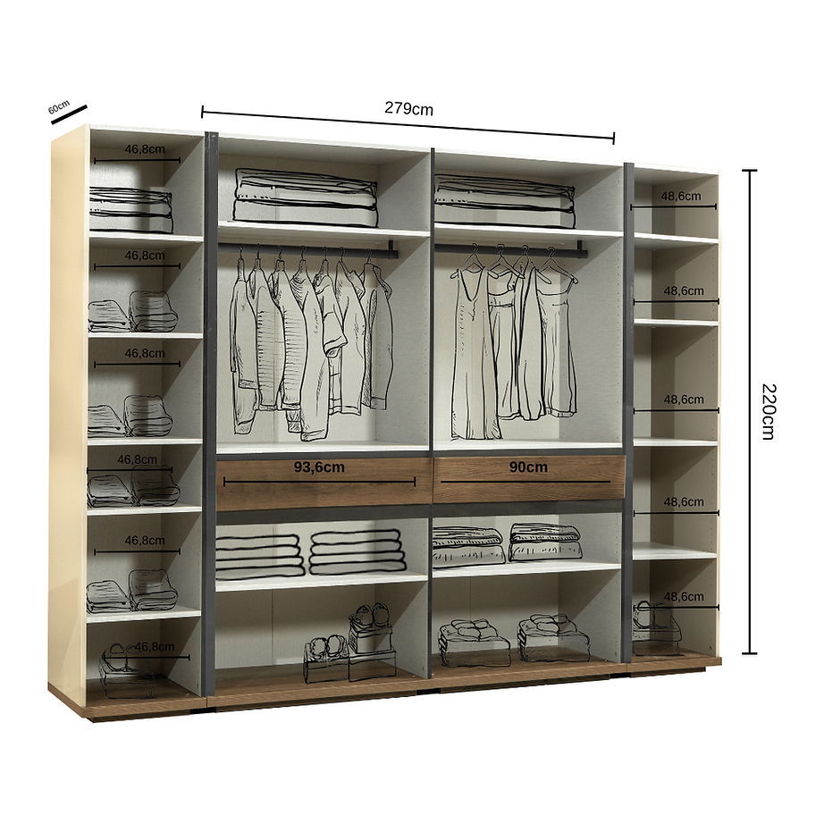 Kleerkast Arsena 2 6-deur