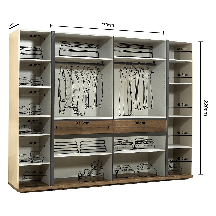 Kleerkast Arsen 2 6-deur