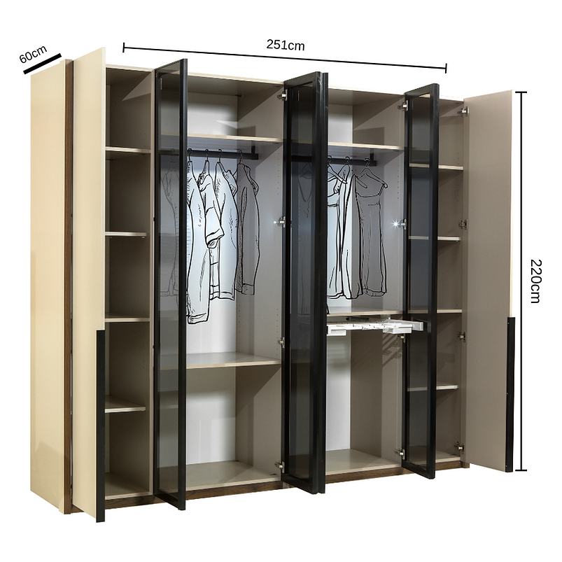 Kleerkast Arsena G 6-deur