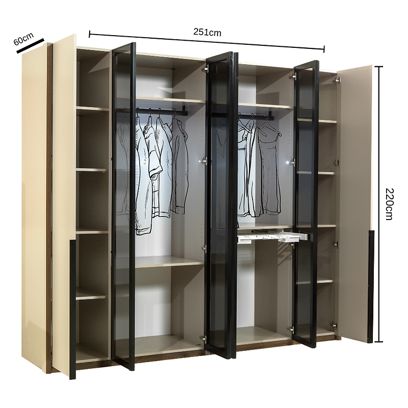 Kleerkast Arsen G 6-deur