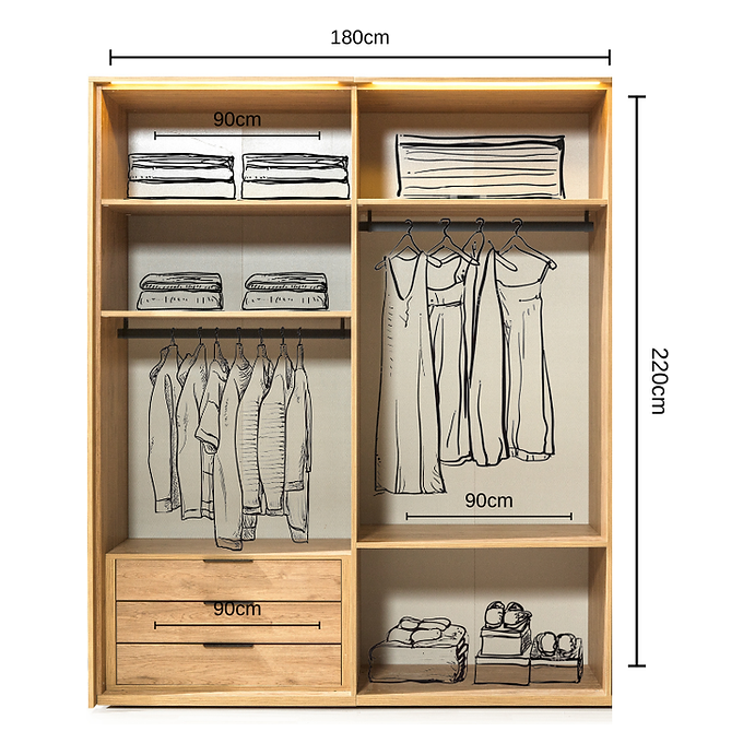 Kleerkast Milano 4-deur