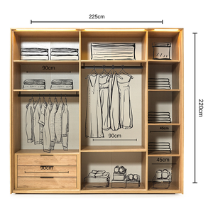Kleerkast Milano S 5-deur