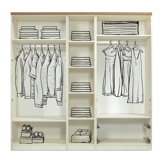 Kleerkast Rose 5-deur