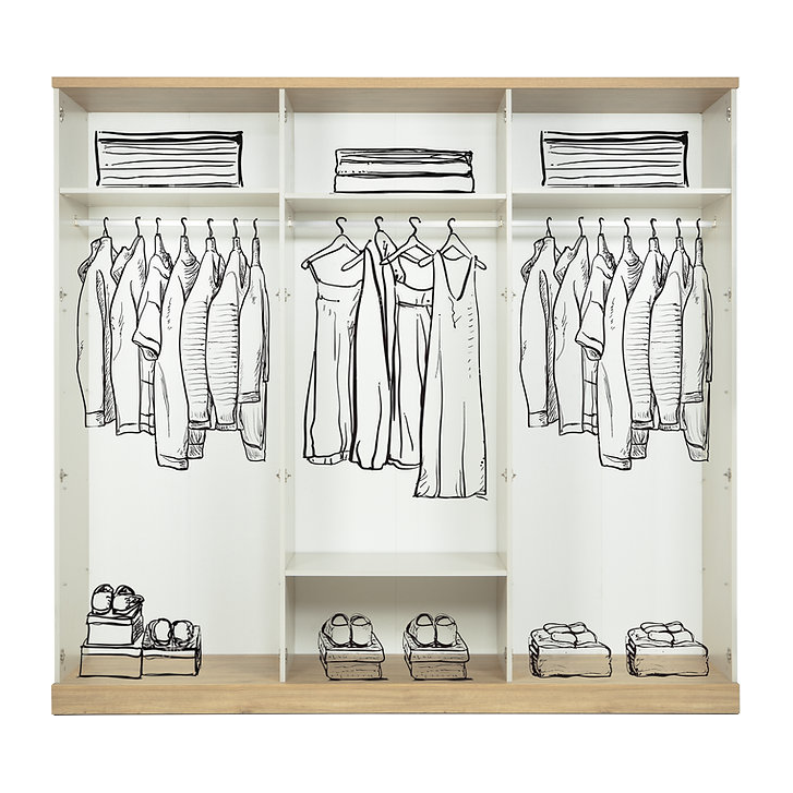 Kleerkast Bohemian 6-deur