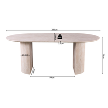Afbeelding in Gallery-weergave laden, Eettafel Lagos - Travertin