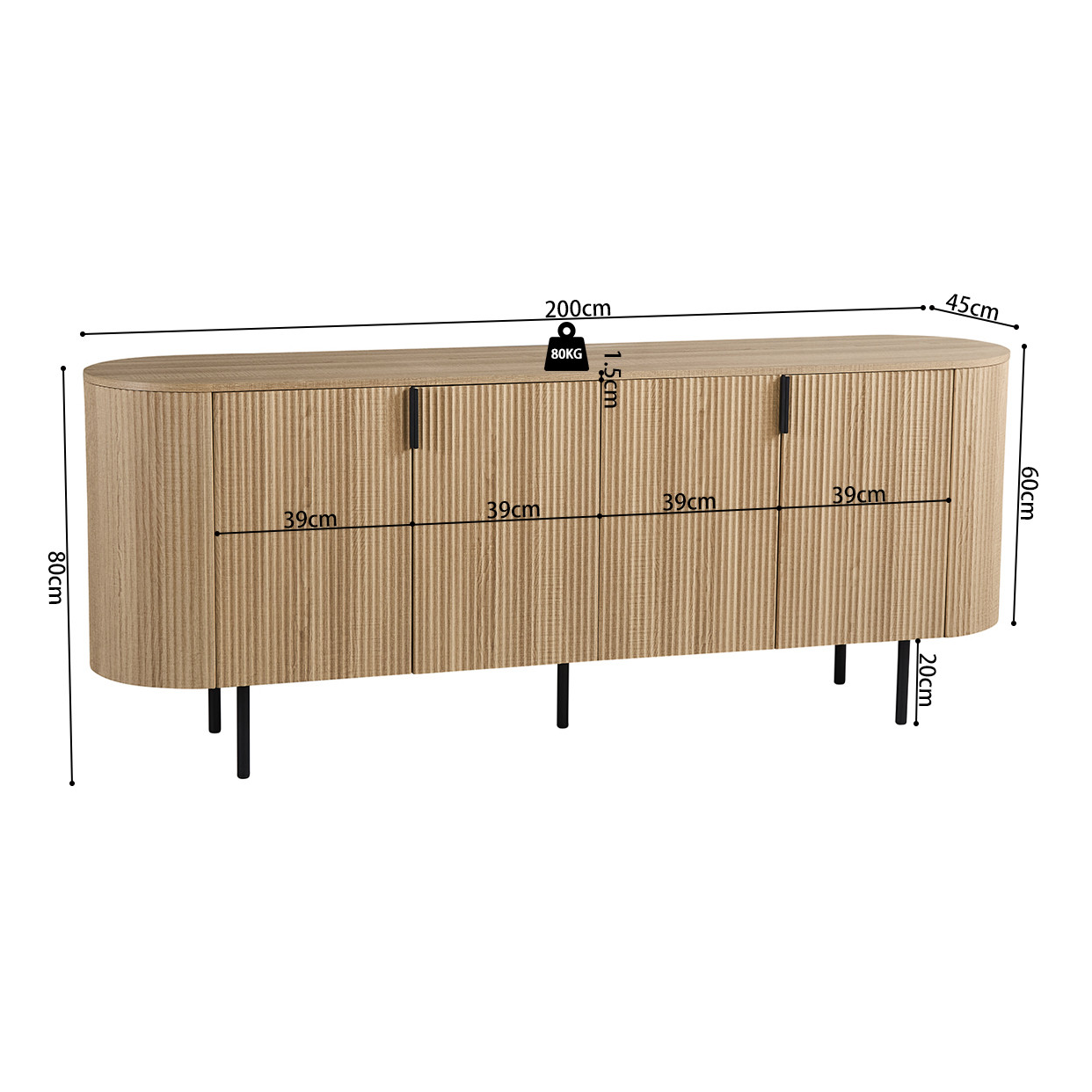 Dressoir Lagos DE 200cm