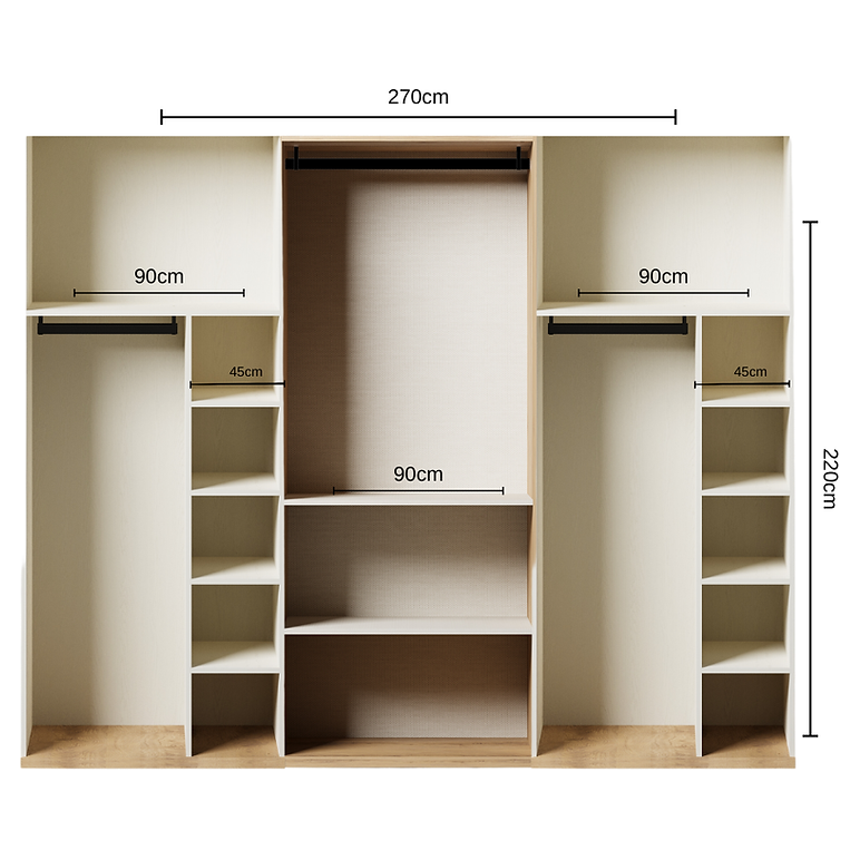 Kleerkast Belen 6-deur