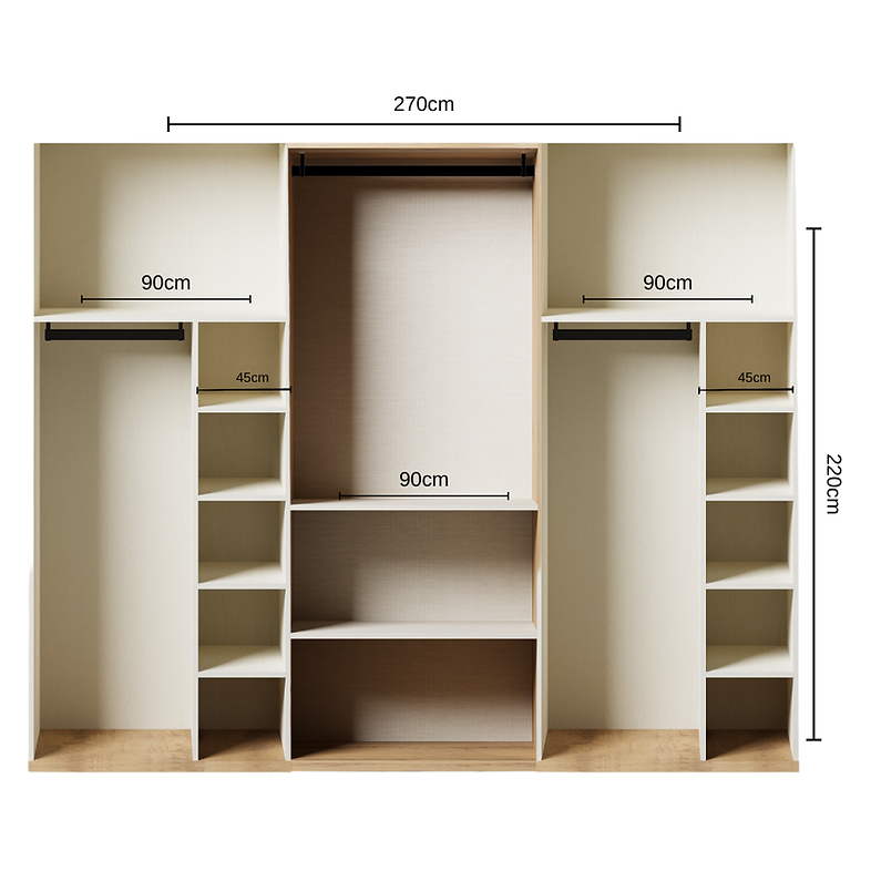 Kleerkast Belen S 6-deur