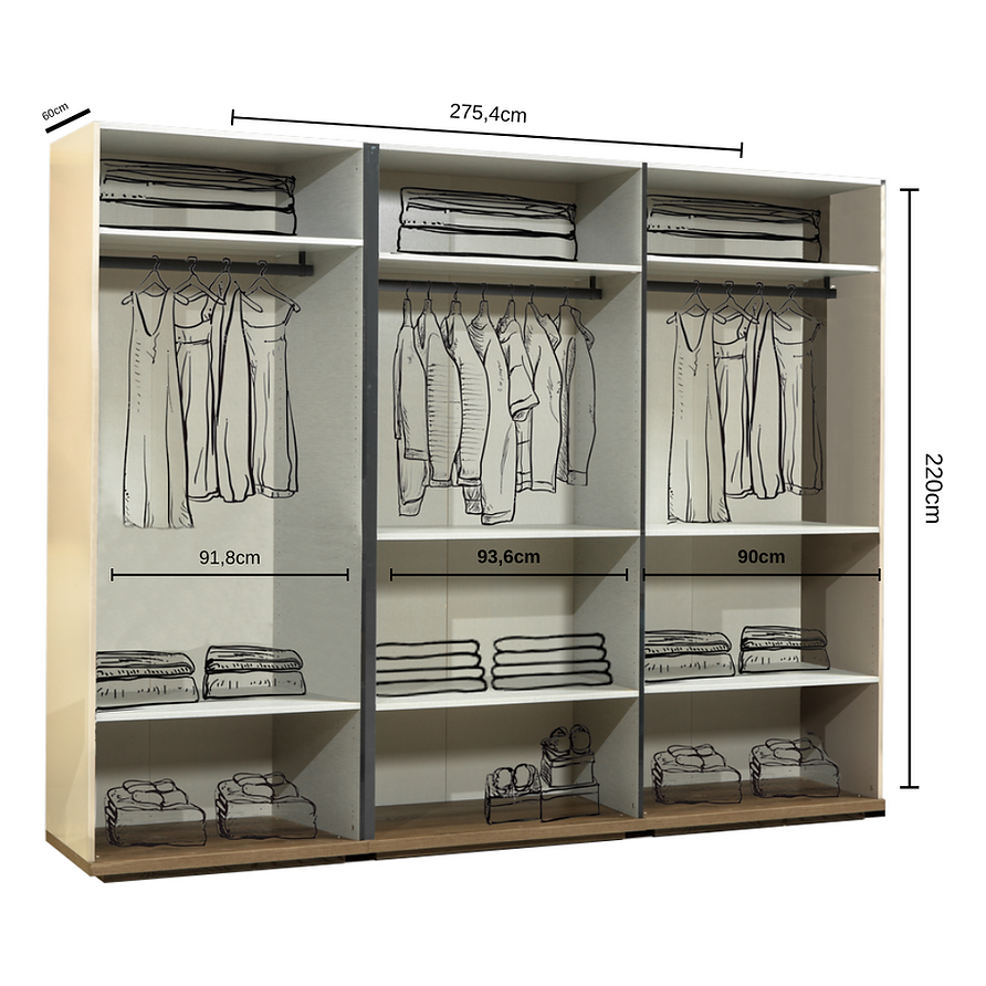 Kleerkast Arsen 2 S 6-deur
