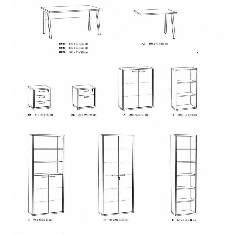 Bureautafel Pronto W